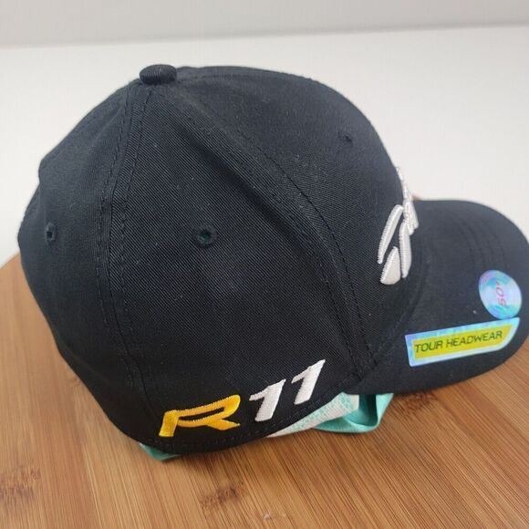 TaylorMade R11 TMax Burner Hat - Black Golf Cap NWD Fits Medium Fitted - Picture 5 of 10
